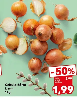 Cebula żółta luzem promocja w Kaufland