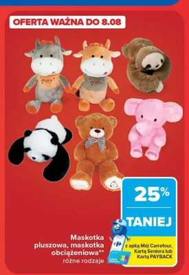 Maskotka obciążeniowa promocja w Carrefour