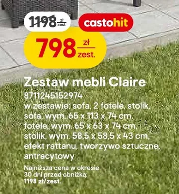 Zestaw mebli Claire promocja w Castorama