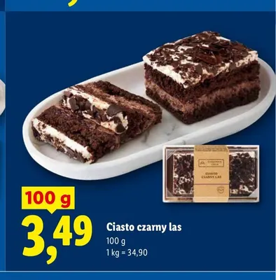 Ciasto czarny las Cukiernia Lidla promocja w Lidl