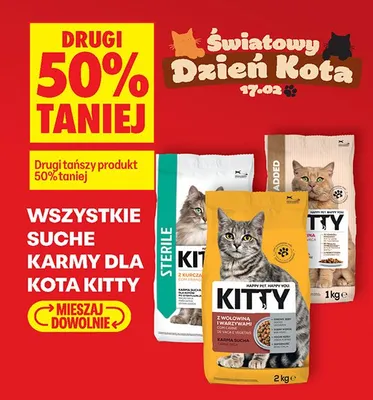 Karma sucha dla kota wszystkie rodzaje promocja w Biedronka