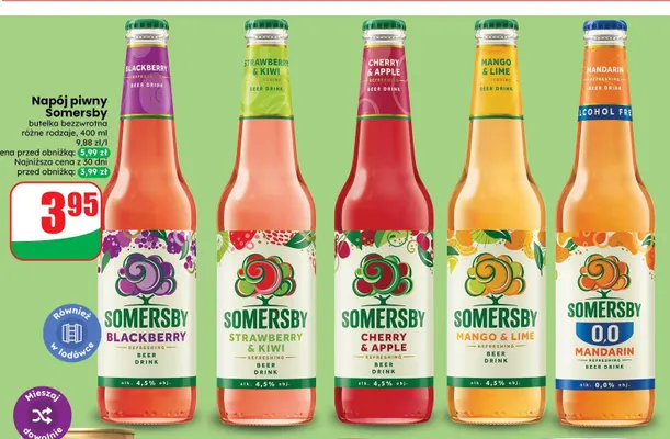 Napój piwny Somersby Blackberry promocja w Dino