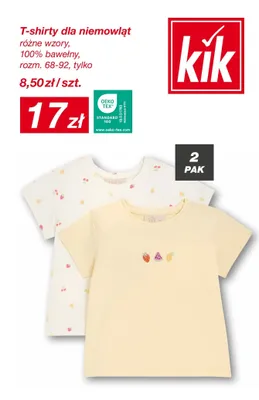 T-shirty dla niemowląt 100% bawełny rozm. 68-92 promocja w KiK