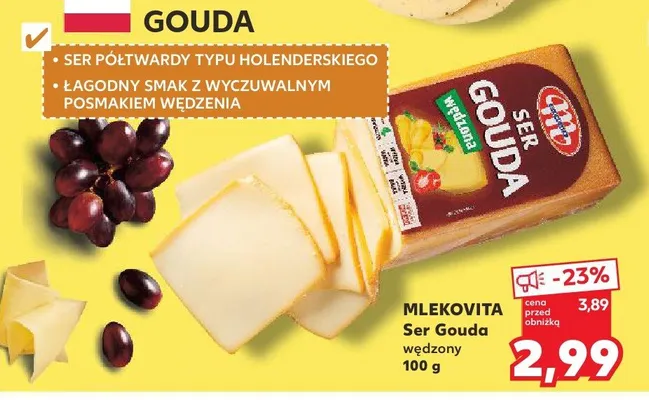 Ser Gouda wędzony promocja w Kaufland