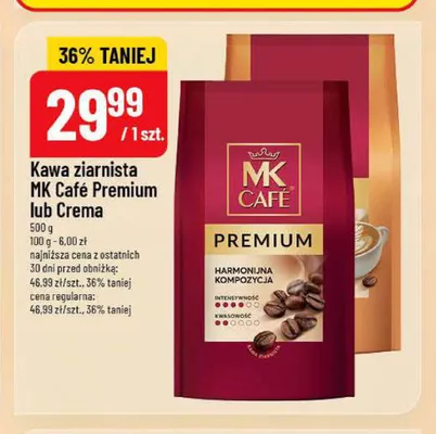 Kawa ziarnista MK Café Crema promocja w POLOmarket