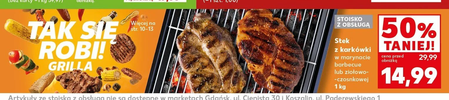 Stek z karkówki w marynacie barbecue promocja w Kaufland