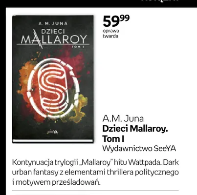 Książka Dzieci Mallaroy. Tom 1A.M. Juna promocja w Empik