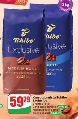 Kawa ziarnista Tchibo Exclusive Original promocja w Dino