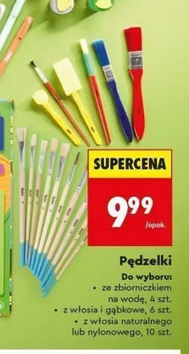 Pędzelki z włosia nylonowego LOOZZ 10 szt. promocja w Biedronka