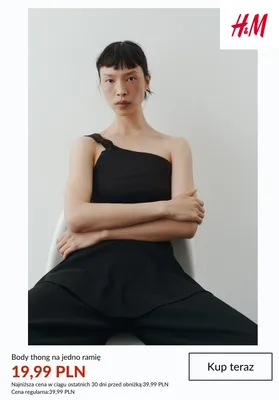 Body thong na jedno ramię H&M promocja w H&M