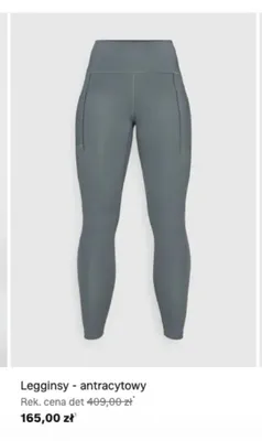 Legginsy New Balance antracytowy promocja w Lounge by Zalando
