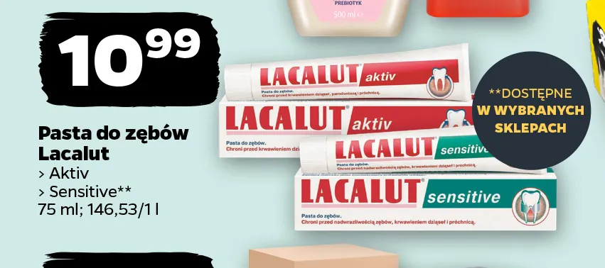 Pasta do zębów Lacalut Sensitive promocja w Netto