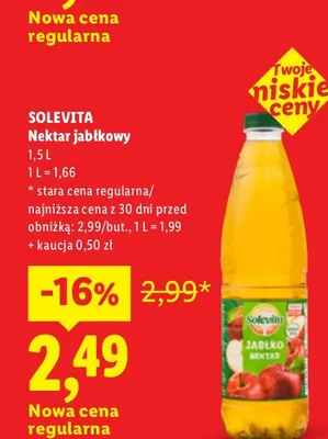 Nektar jabłkowy Solevita promocja w Lidl