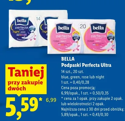 Podpaski Bella Perfecta Ultra night promocja w Lidl