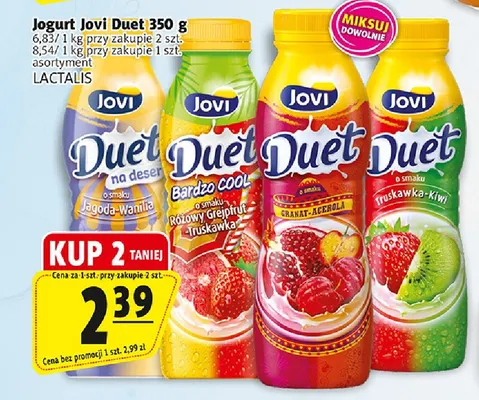 Jogurt Jovi Duet o smaku granat-acerola promocja w Prim Market