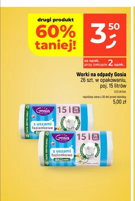 Worki na odpady Gosia z uszami łazienkowe 15 l promocja w Dealz