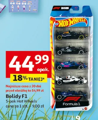Bolidy F1 5-pak Hot Wheels promocja w Auchan
