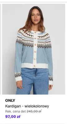 Kardigan ONLY wielokolorowy promocja w Lounge by Zalando