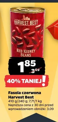 Fasola czerwona Harvest Best promocja w Netto