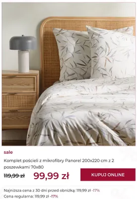 Komplet pościeli z mikrofibry Panorel 200x220 cm z 2 poszewkami 70x80 home & you promocja w home&you