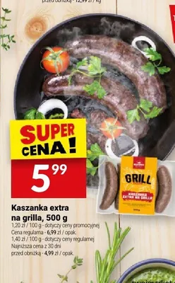 Kaszanka extra na grilla Białecki promocja w Twój Market
