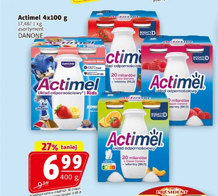 Actimel 4-pak Danone promocja w Prim Market