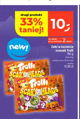 Żelki w kształcie czaszek Trolli promocja w Dealz