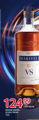 Koniak Martell VS 40% promocja w Selgros