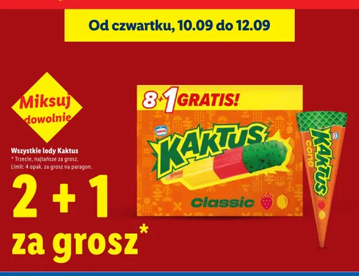 Lody Kaktus Classic 9-pak promocja w Lidl
