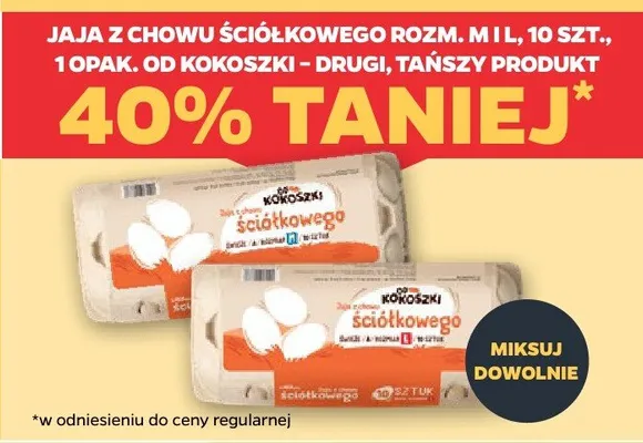Jaja z chowu ściółkowego promocja w Netto
