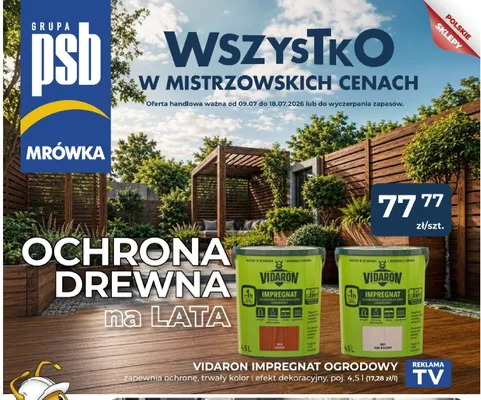 Impregnat ogrodowy Vidaron promocja w PSB Mrówka