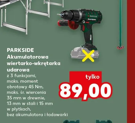 Akumulatorowa wiertarko-wkrętarka udarowa Parkside promocja w Kaufland
