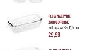 Naczynie żaroodporne keksówka Flow 28x11,5cm promocja w Stokrotka