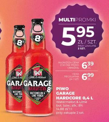 Piwo Garage Hardcore Watermelon & Lime promocja w Duży Ben
