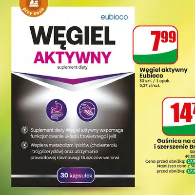 Suplement diety Węgiel aktywny Eubioco promocja w Dino