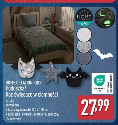 Poduszka świecąca w ciemności gwiazda Home Creation Kids promocja w Aldi