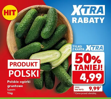 Ogórki gruntowe polskie luzem promocja w Kaufland