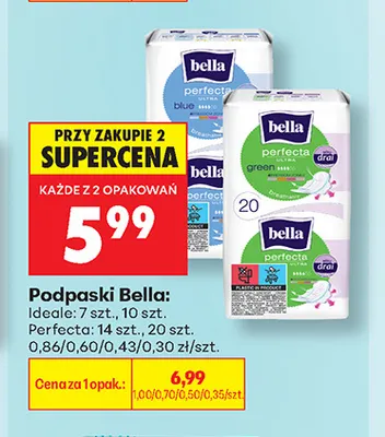 Podpaski Bella Perfecta promocja w Biedronka