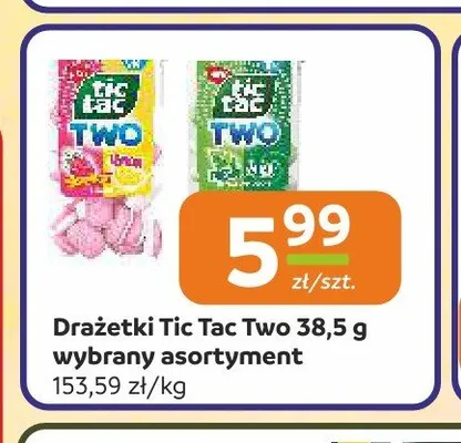 Drażetki Tic Tac Two Mint promocja w Społem Częstochowa