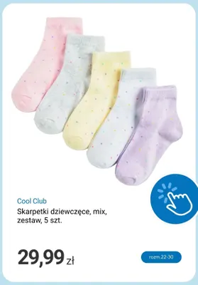 Skarpetki dziewczęce zestaw 5-pak Cool Club promocja w Smyk