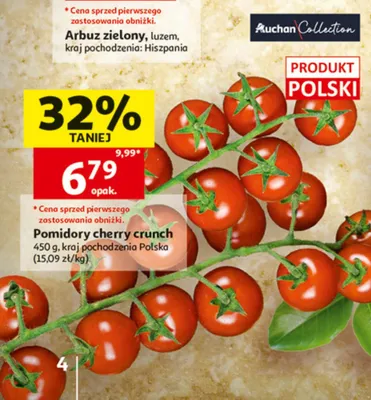 Pomidory cherry crunch Auchan Collection polskie promocja w Auchan