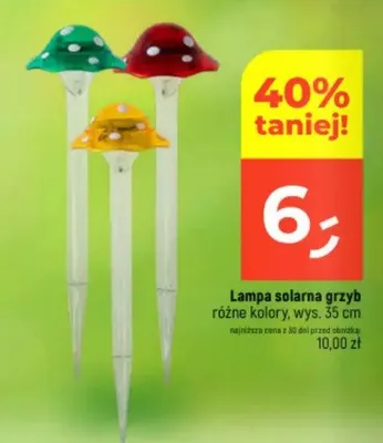 Lampa solarna grzyb wys.35 cm promocja w Dealz