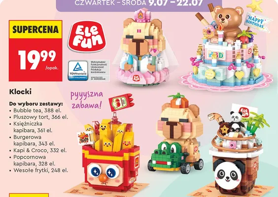 Klocki EleFun Księżniczka kapibara 361 el. promocja w Biedronka