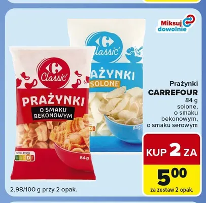 Prażynki o smaku bekonowym Carrefour promocja w Carrefour Express