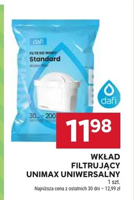 Wkład filtrujący Dafi Unimax Uniwersalny promocja w Stokrotka