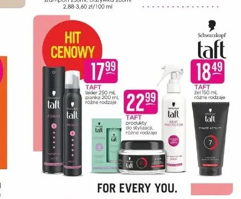 Lakier do włosów Taft promocja w Drogerie Jasmin