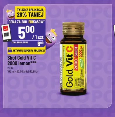 Shot Gold Vit C 2000 lemon promocja w POLOmarket