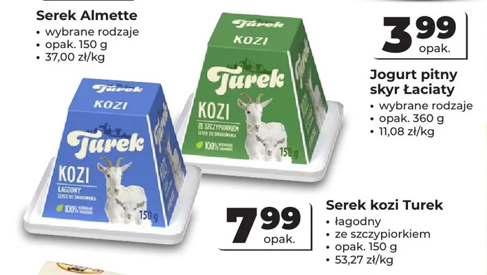 Serek kozi łagodny Turek promocja w Odido