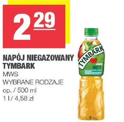 Napój niegazowany tymbark wybrane rodzaje promocja w SPAR