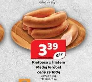 Kiełbasa z filetem Madej Wróbel promocja w Delfin